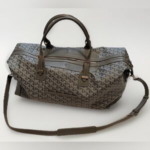 Goyard Gray Brown Weekender Duffel